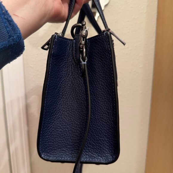 Coach Small Nina Tote with Signature Rivets - Navy - Picture 4 of 10